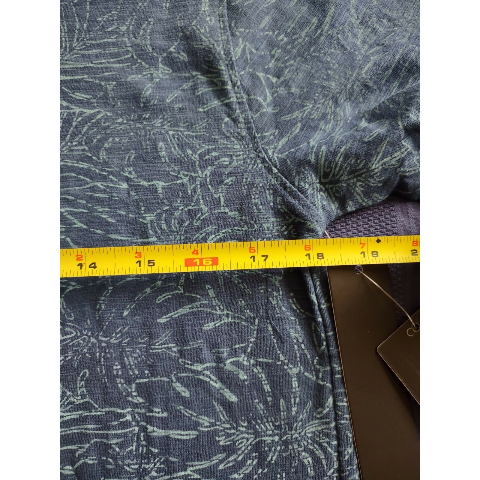 Lee T-Shirt Men’s Small Tropical Palm Leaf Print Ink Blue Regular Fit Tee Soft