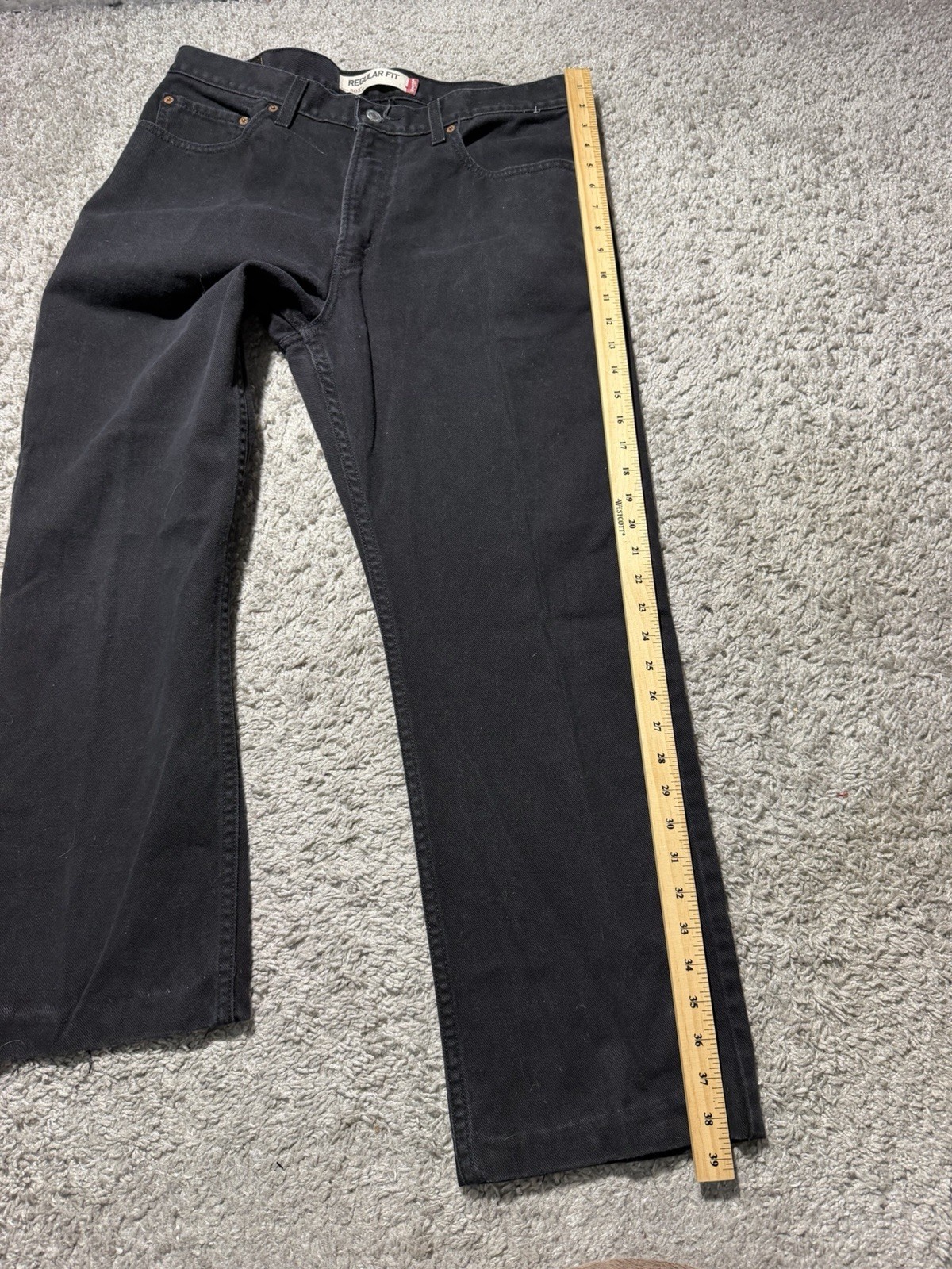 Vintage Y2k Levis Black 505 34×28* Dark Classic Straight Leg