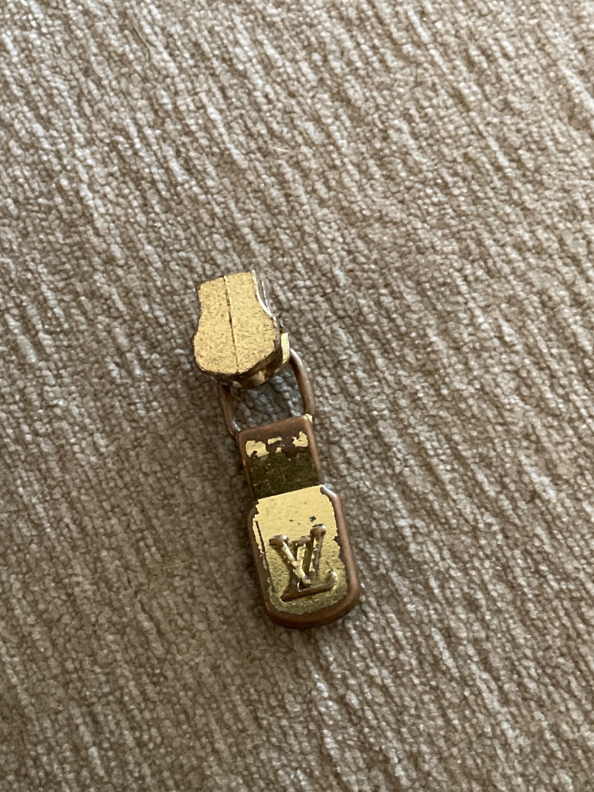 Louis Vuitton Metal Brass Zipper Pull Vintage Repair Reuse Replace Crafts