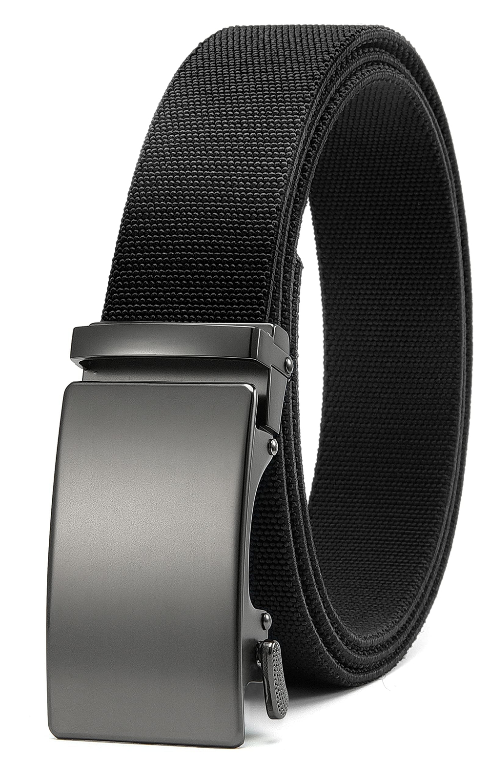 Ratchet Elastic Belt for Men – Nylon Web Adjustable Belt 1 3/8″ Fabric Golf B…