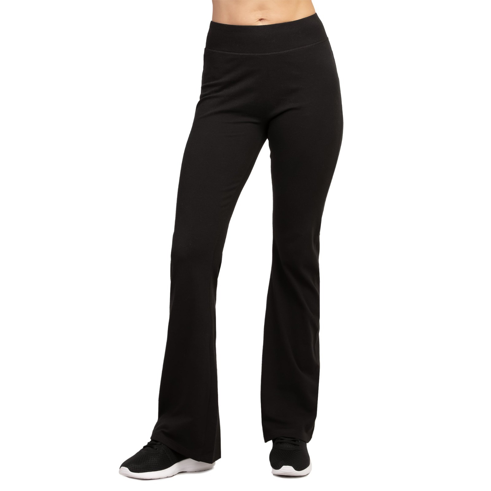 Sofra Women’s Flare Yoga Pants – 2-Inch High Waistband
