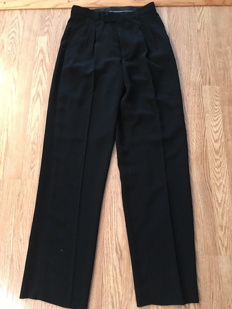 NWT!! Men’s Lineage Black Pleated Dress Pants Sz 29 Inseam 36 Unfinished. M15