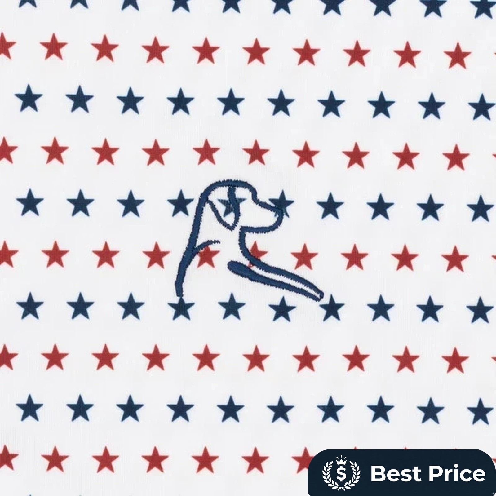 ⭐United States The Rhoback White Polo by :Non-Bacon Collar USA Flag M – L – XL⭐