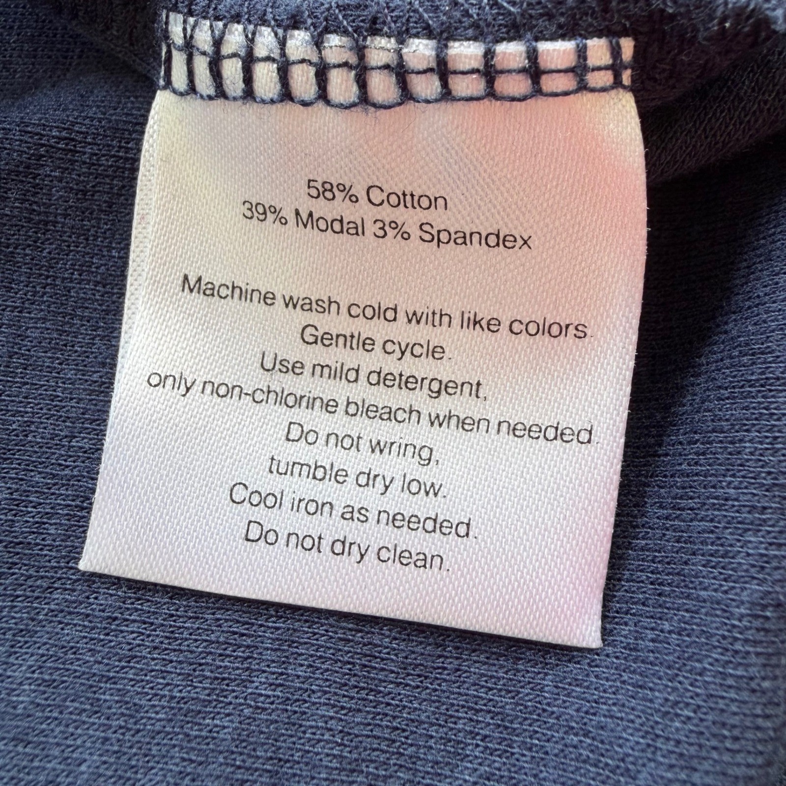 Eddie Bauer Womens XXL Navy Blue V-Neck Long Sleeve Cotton Modal T-Shirt Top