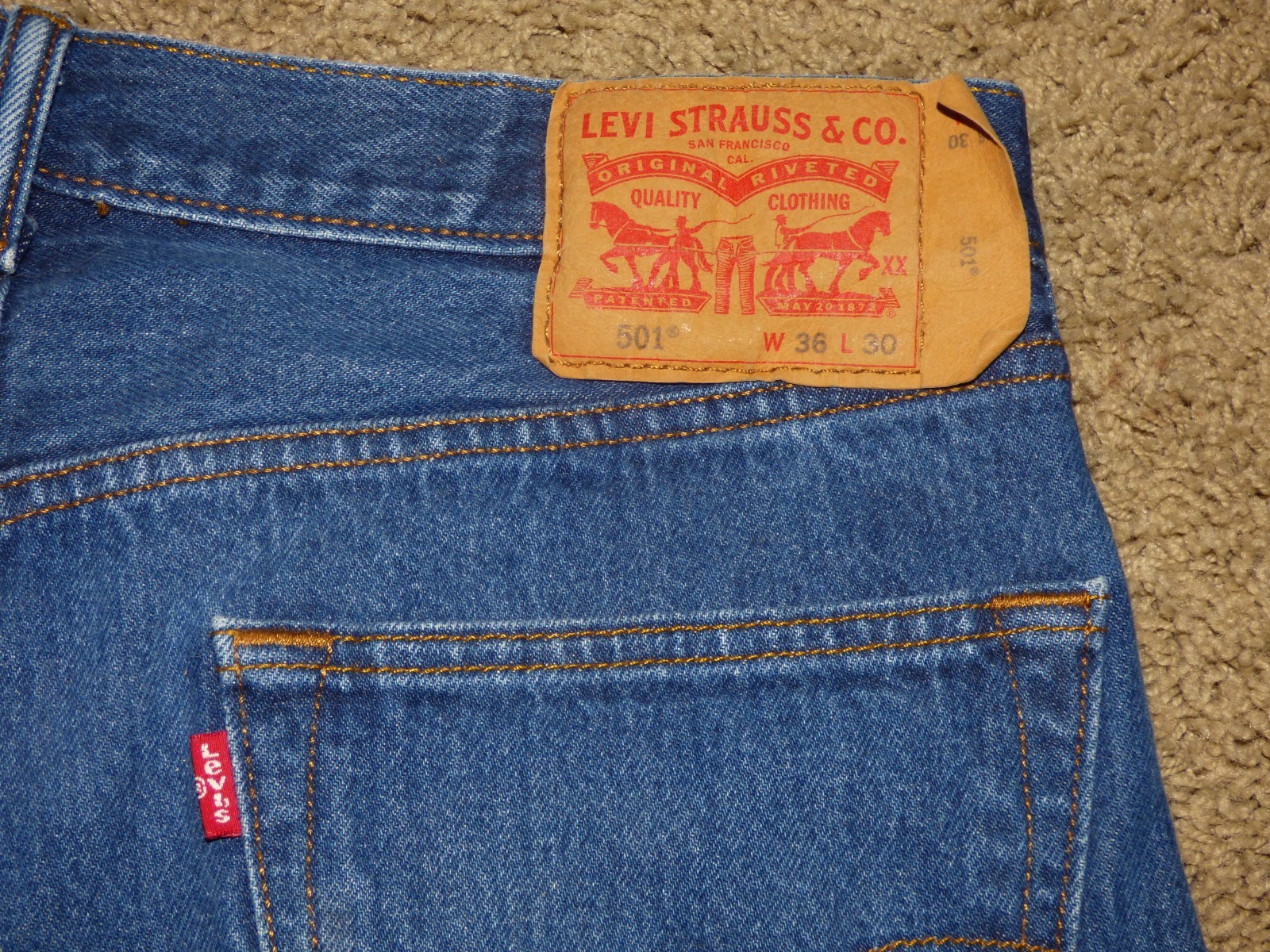 Levi’s 501 Shrink to Fit Jeans Men’s Size 36 x 30