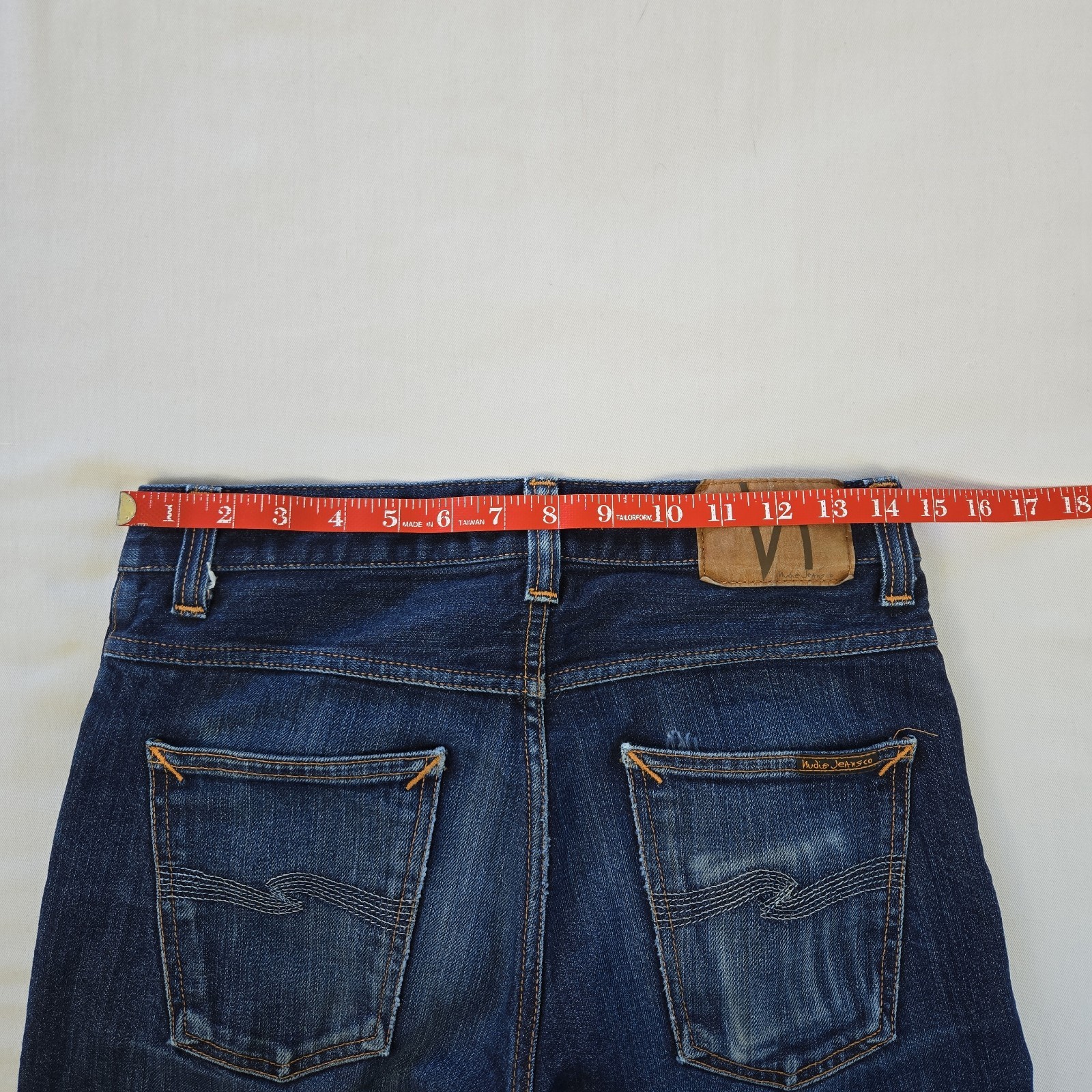 Nudie Jeans Grim Tim Dry Deep Selvage Men’s 30×34 (29×32) Slim Dark Wash Fade
