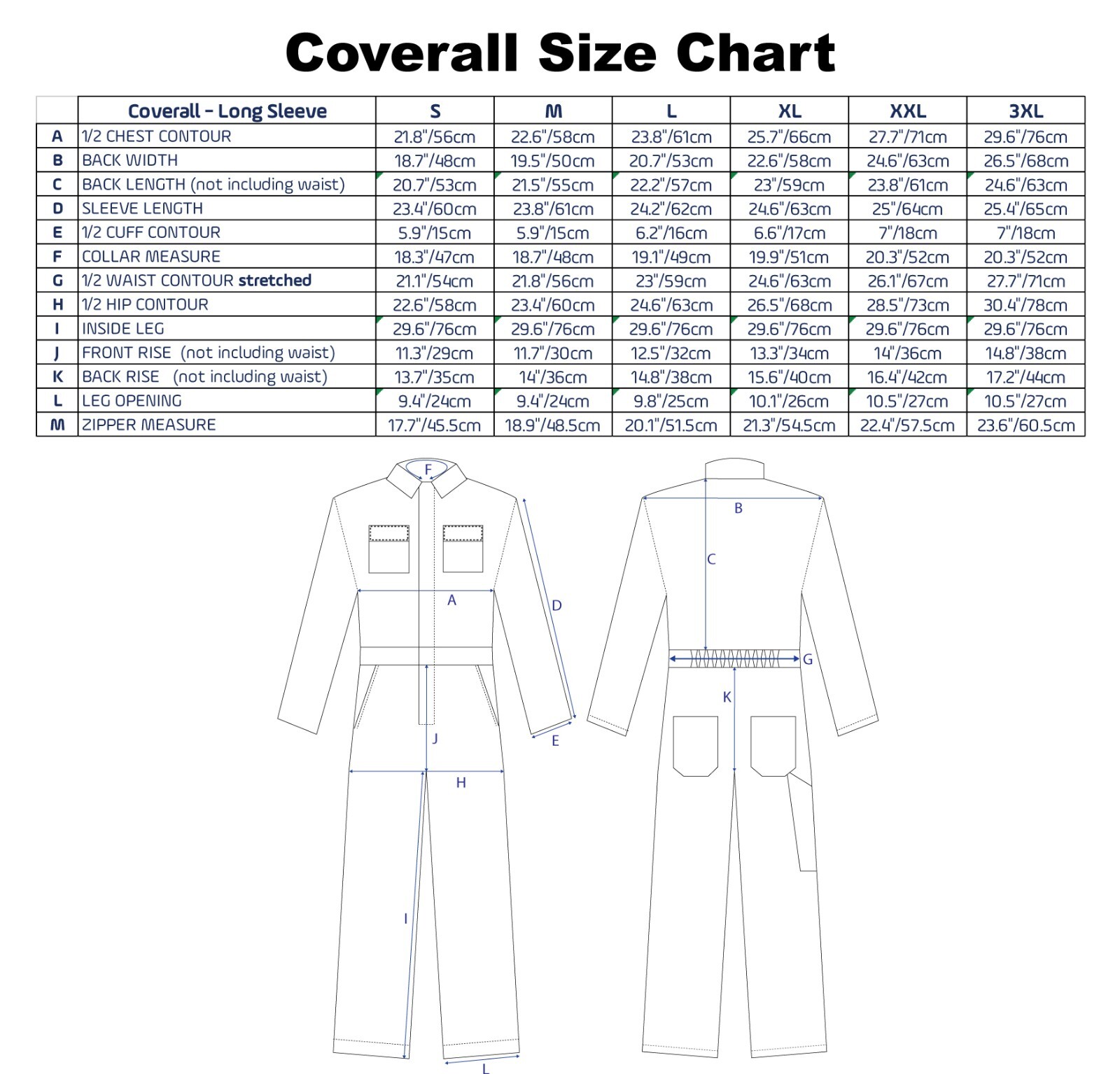 Men’s Long Sleeve Blended Adjustable Cuff Mechanic Jumpsuit WorkWear Overalls