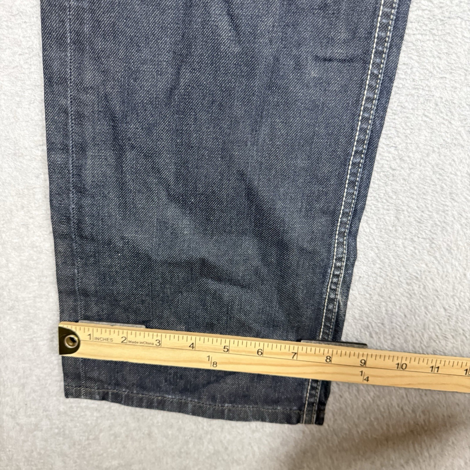 Diesel LARKEE Jeans Men 28×32 Blue STRAIGHT Leg Faded Button Fly Italy 0088Z