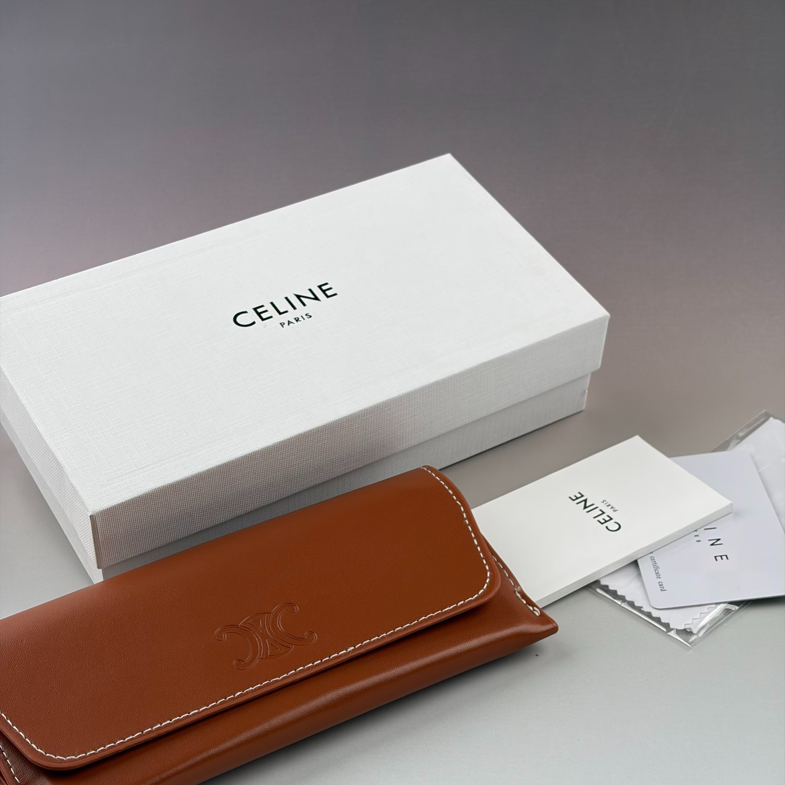 New In Box – Celine Women Men Sunglasses Triomphe Gold Metal Oval Frame Driving