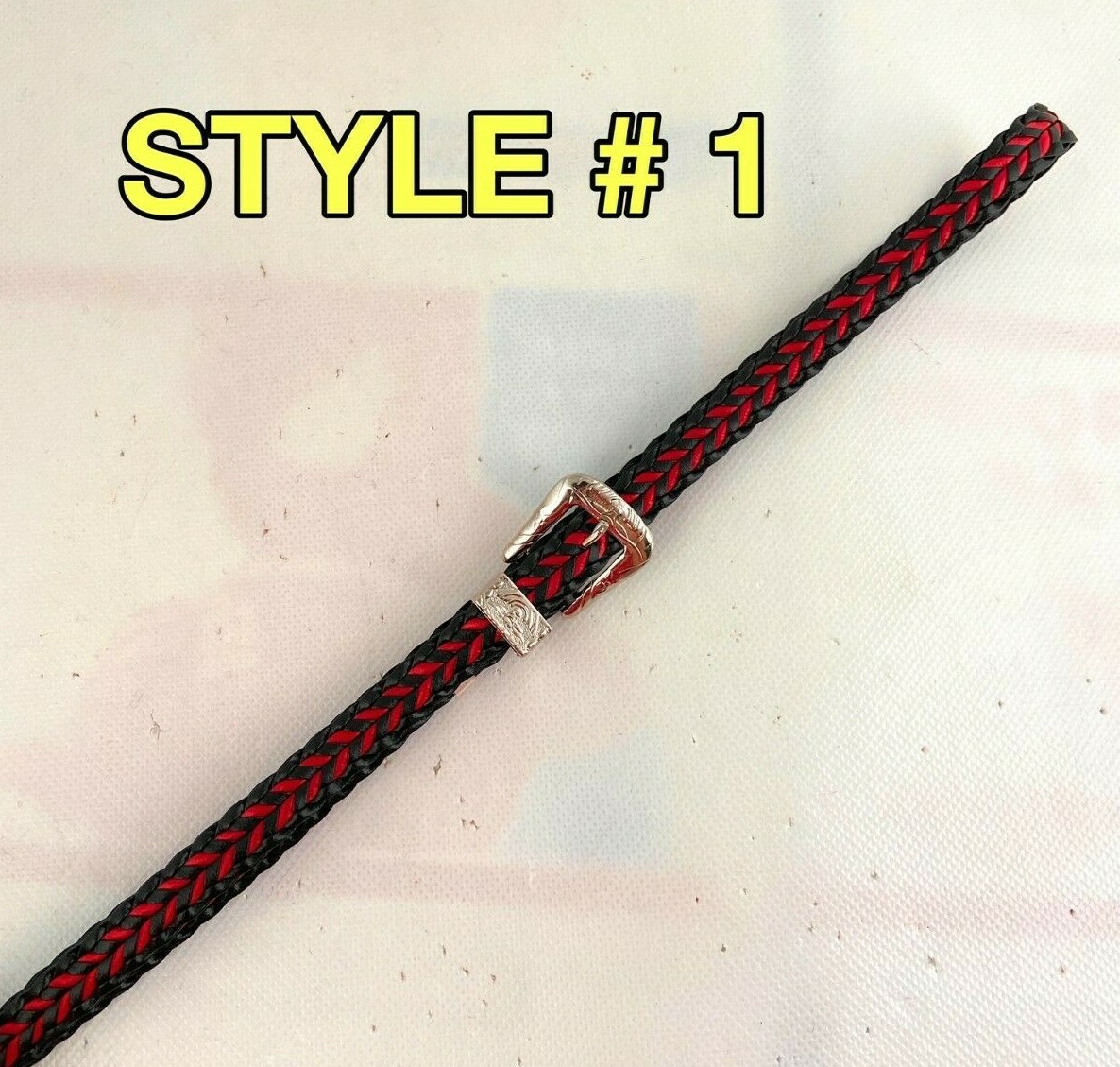 🌟Vinyl Faux Leather Braided Hat Band For Western Cowboy Stetson Hats, Men Women