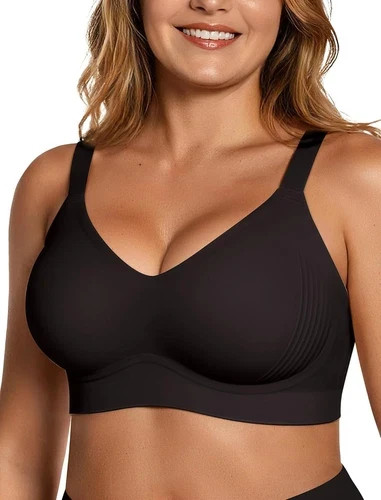 OEAK Women’s Wireless Jelly Bra, XXLarge, Jelly Bra Plus Size Supportive, (10)