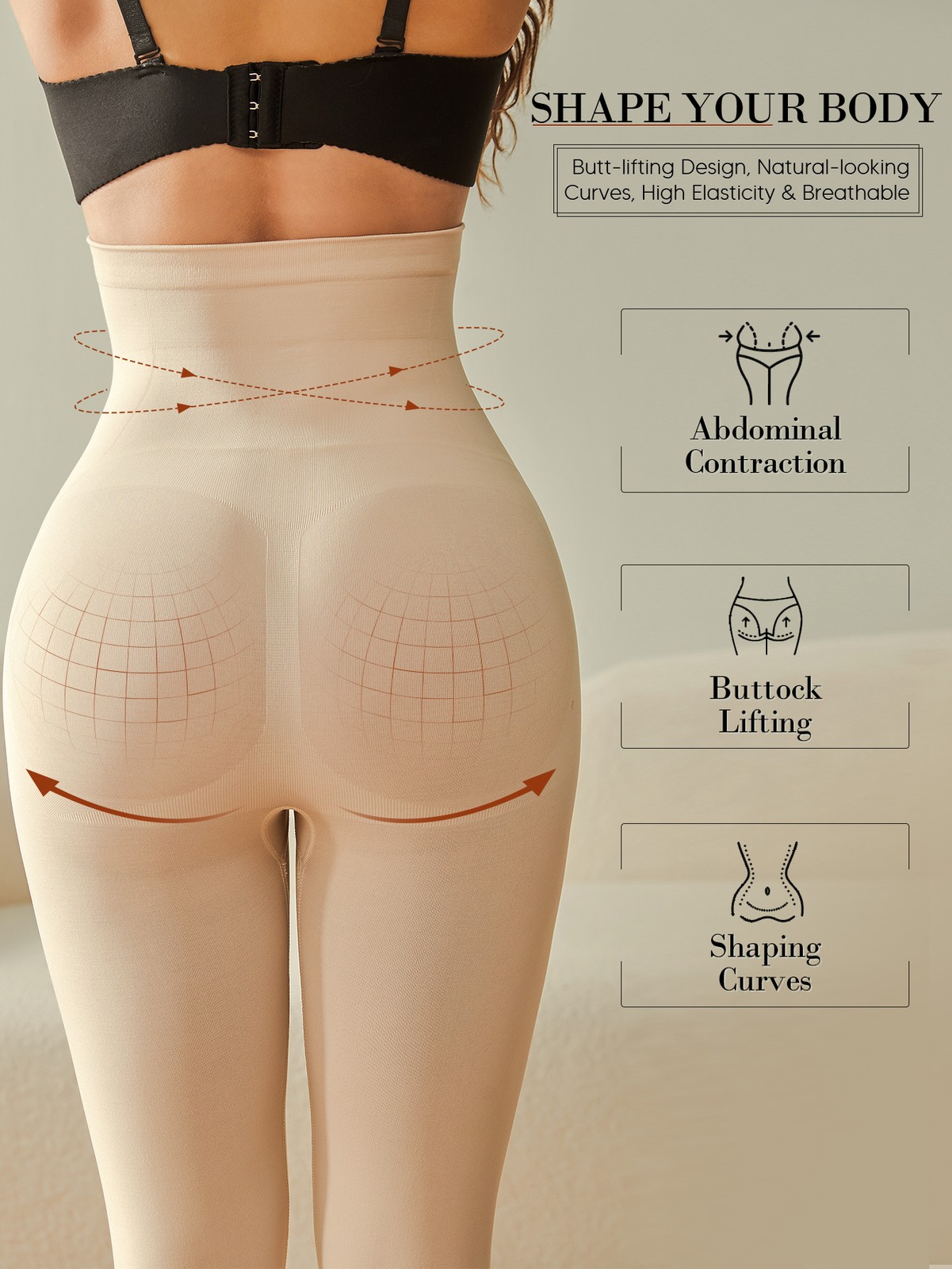 Slimming Anti Cellulite Compression Leggings Leg Shaper High Waist Black Pants