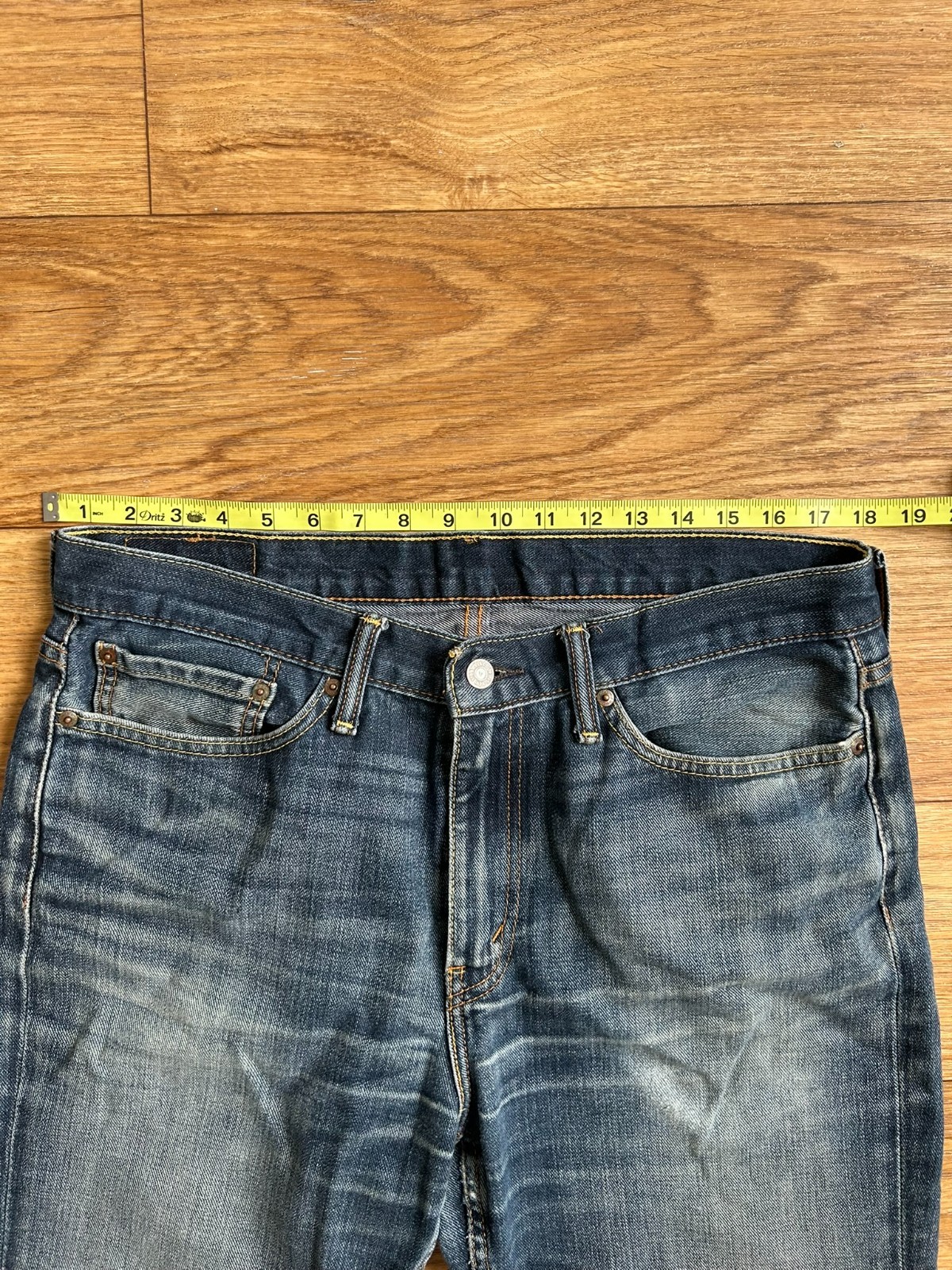 Vintage Levis 514 Jeans Mens 34×32 Blue Faded Straight Denim Wallet Fade Y2K