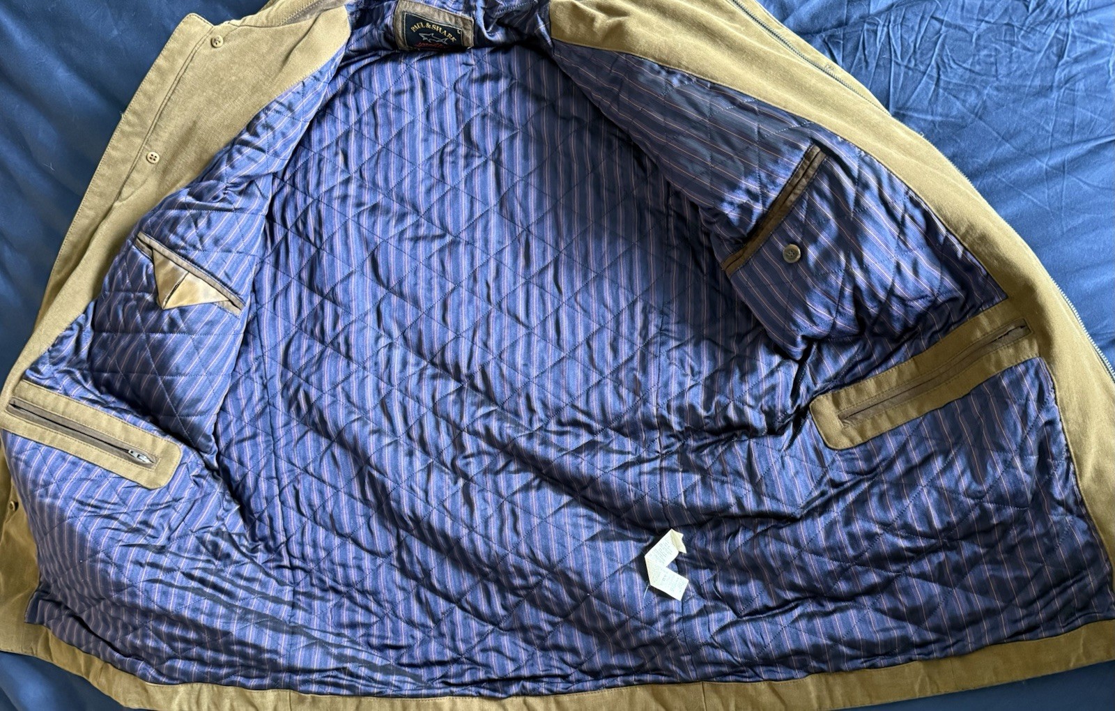 Paul & Shark Yachting Italy Jacket Brown Tan L Zip/Button