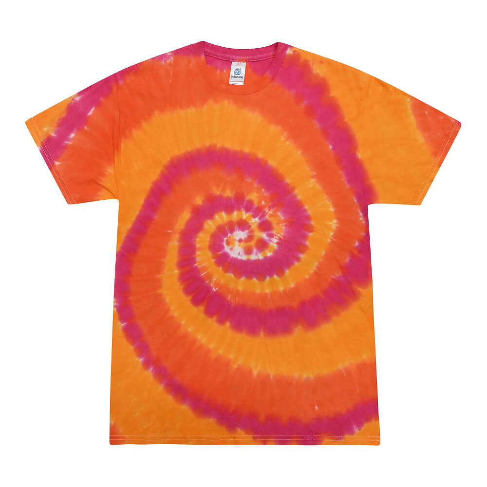 Multi-Color Tie Dye T-Shirts, Kids & Adults Short Sleeve Cotton Colortone