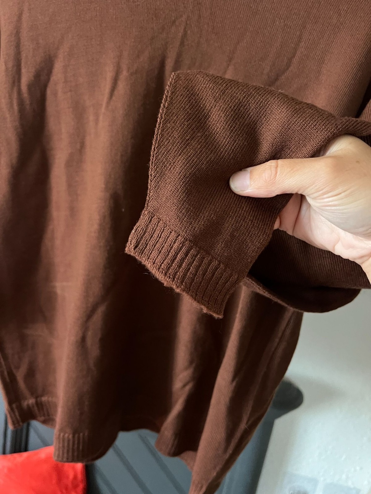 Brown Pendelton Wool mock neck pullover sweater Large USAmade