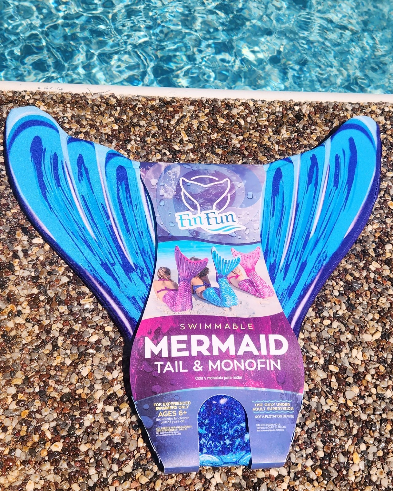 Fin Fun Starter Mermaid Tail and Monofin for Kids – Blue