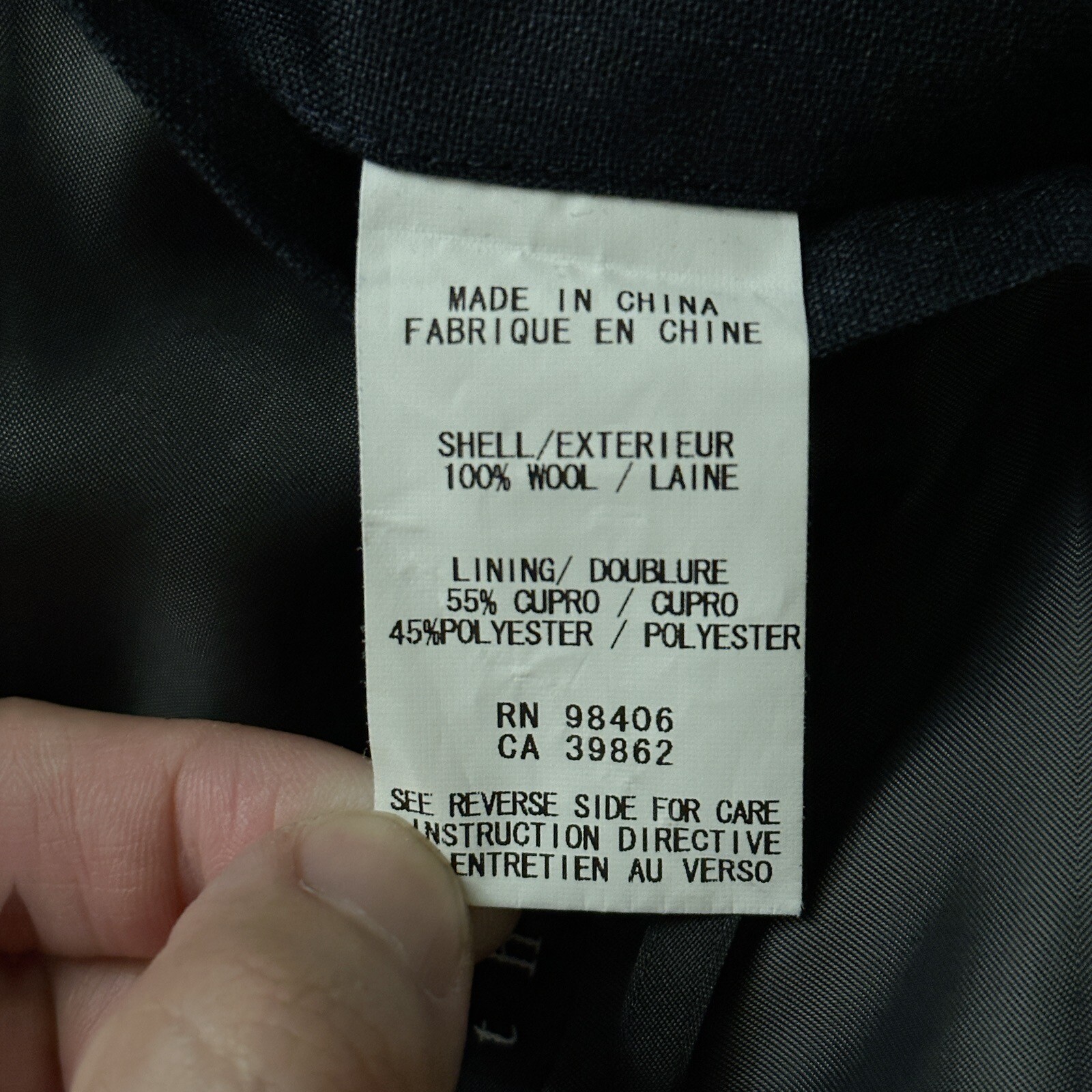 Theory Blazer Jacket Mens Size 40R Sports Coat Single Vented Wool Navy Blue