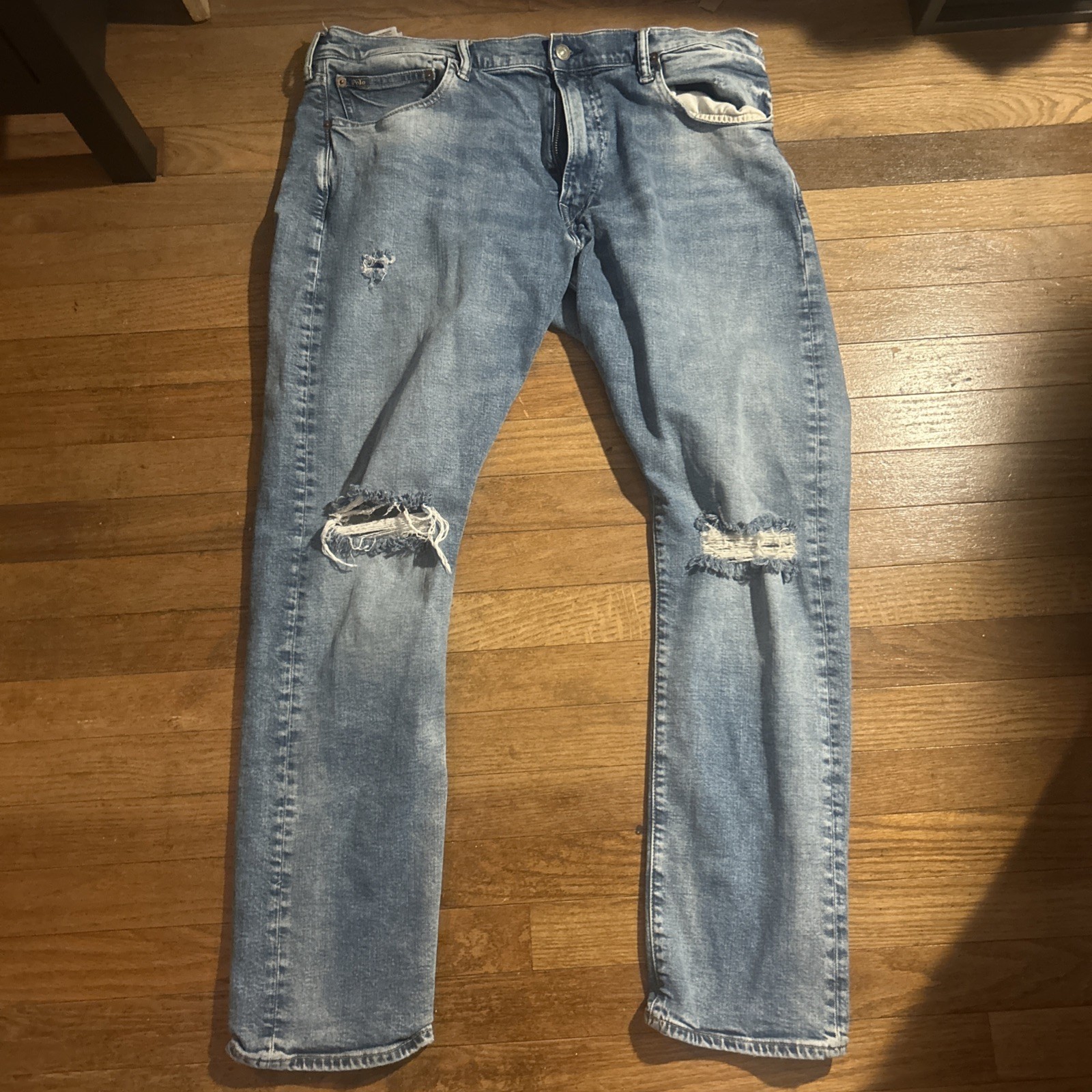 Polo Ralph Lauren The Sullivan Slim Jeans Mens Size 38×32 Distressed Stretch