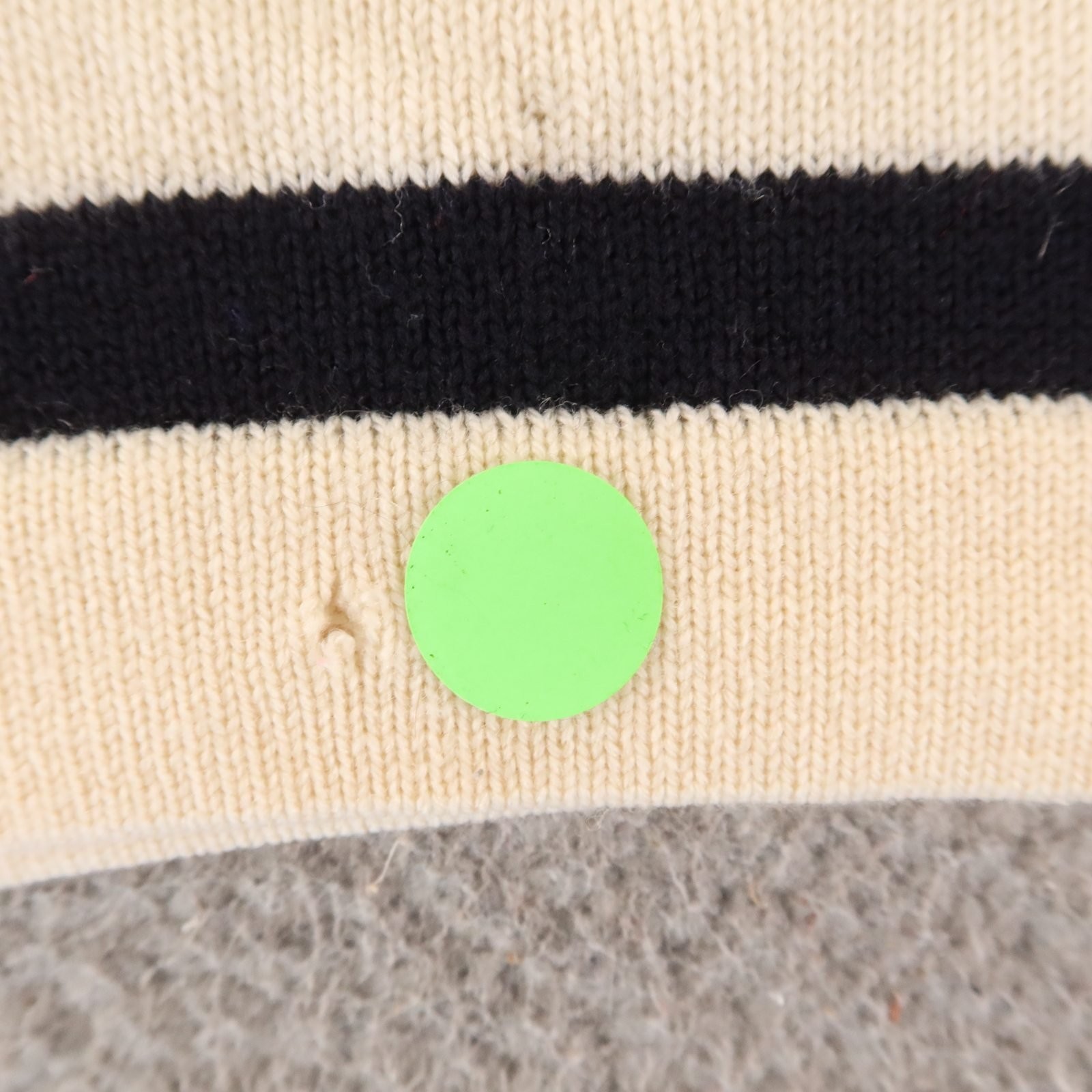 VTG Crombie Sweater Womens XL Beige Striped 100% Wool Cricket Sweater Varsity