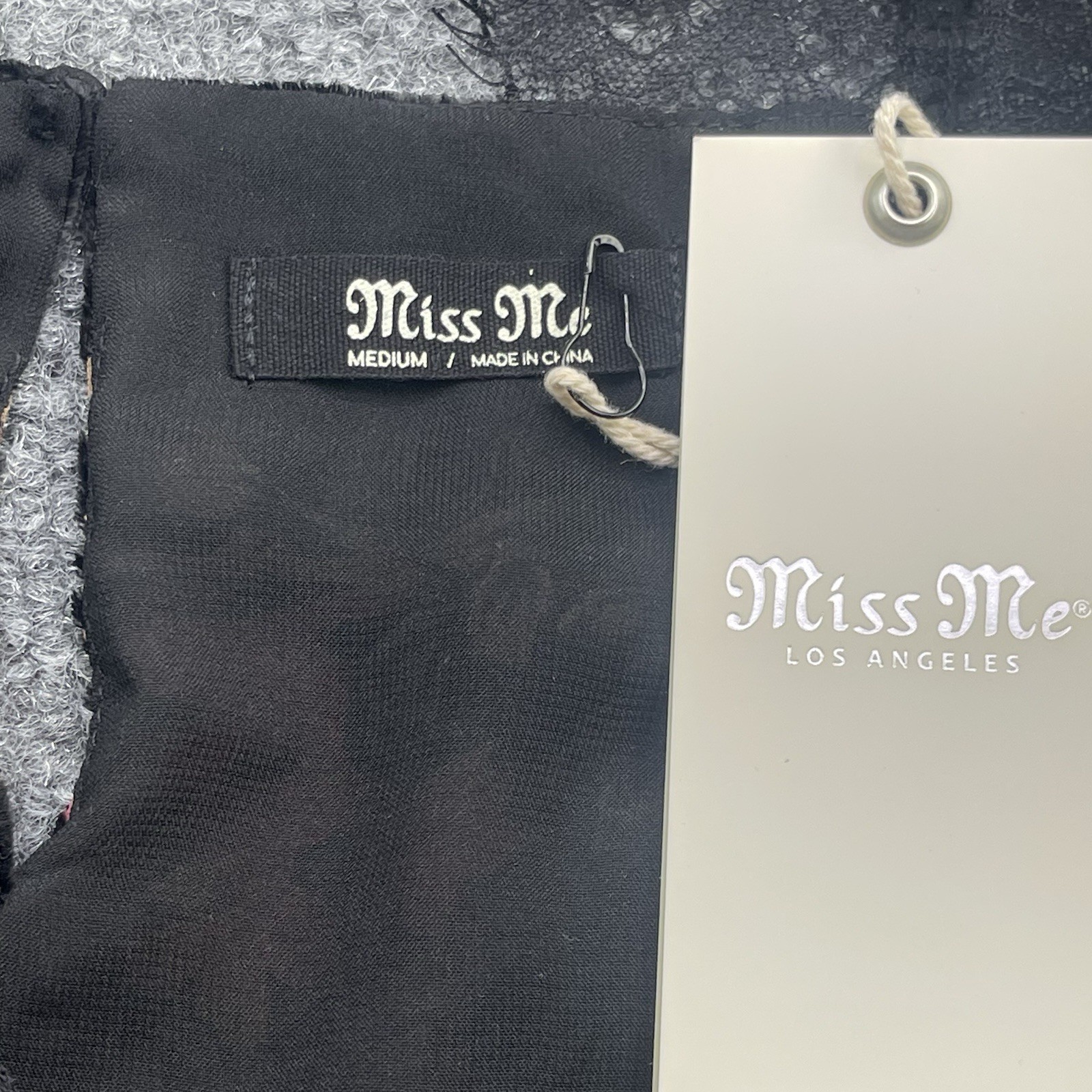 Miss Me Velvet Floral Burnout Camisole Tank Top Blouse Womens Size Medium Black