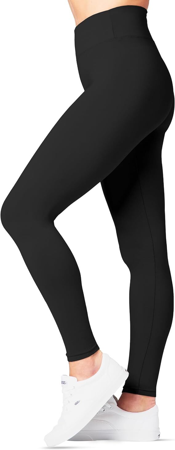 Black Leggings High Waisted for Women, Full Length by SATINA (Plus Size)