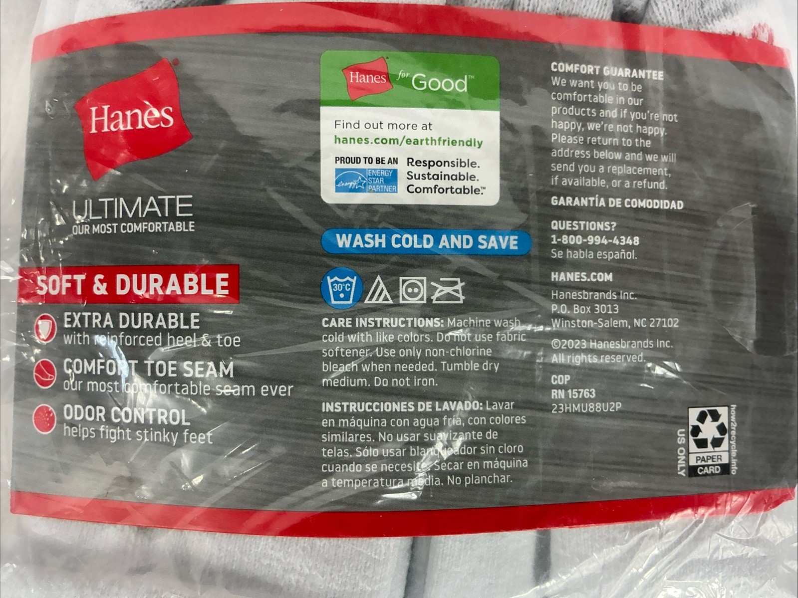 12 PAIRS Hanes Ultimate Ankle Socks Men’s Big & Tall 12-14 White Socks Brand New