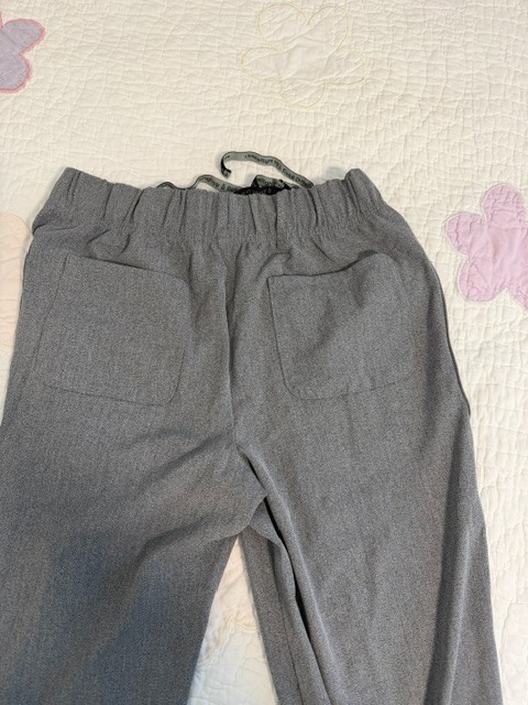 Climate Right by Cuddl Duds Pewter Scrub Jogger Pants S Anti Bacterial Tech