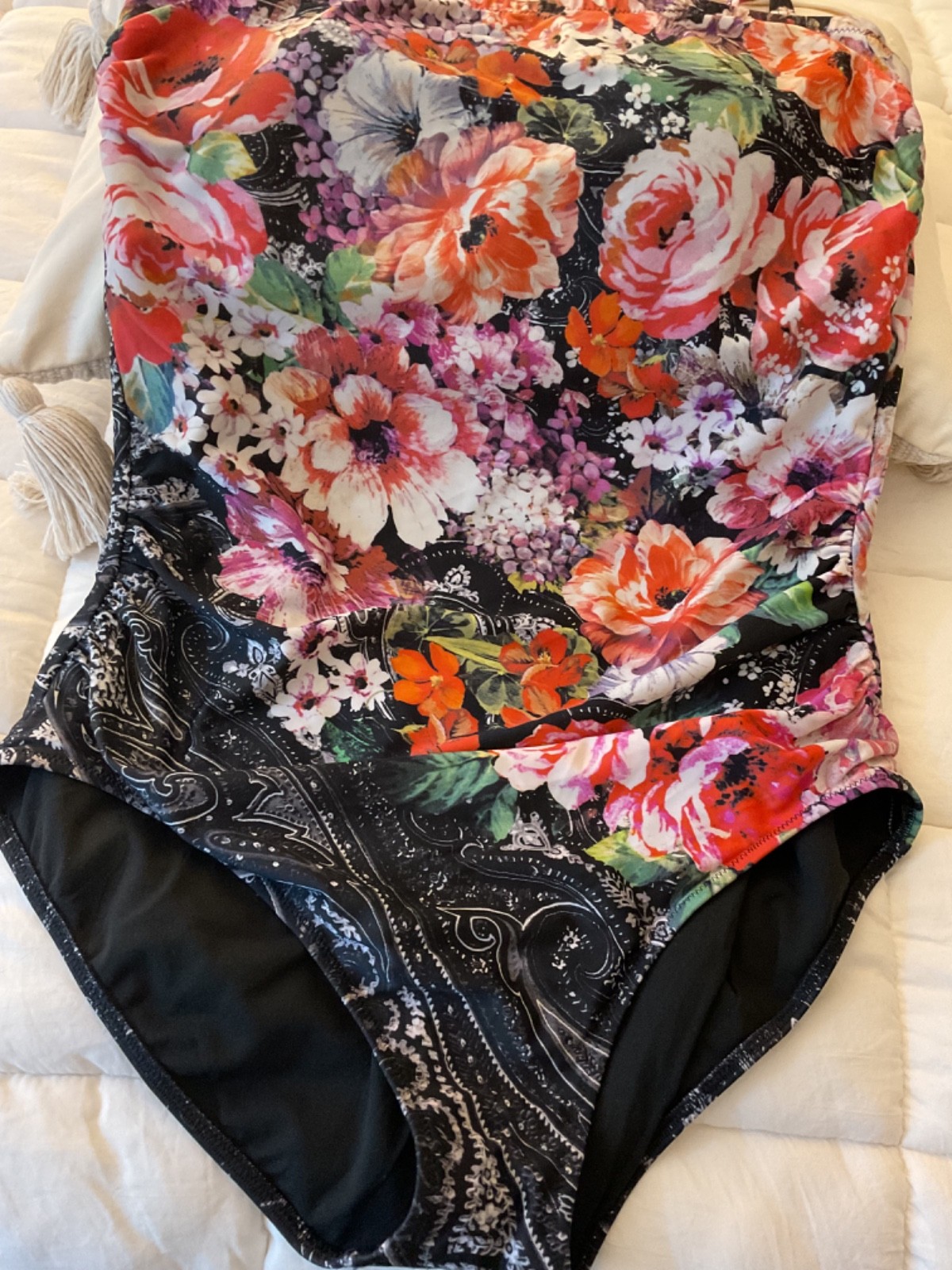 Gottex Bloomsbury Floral Bandeau One-Piece Swimsuit Women’s