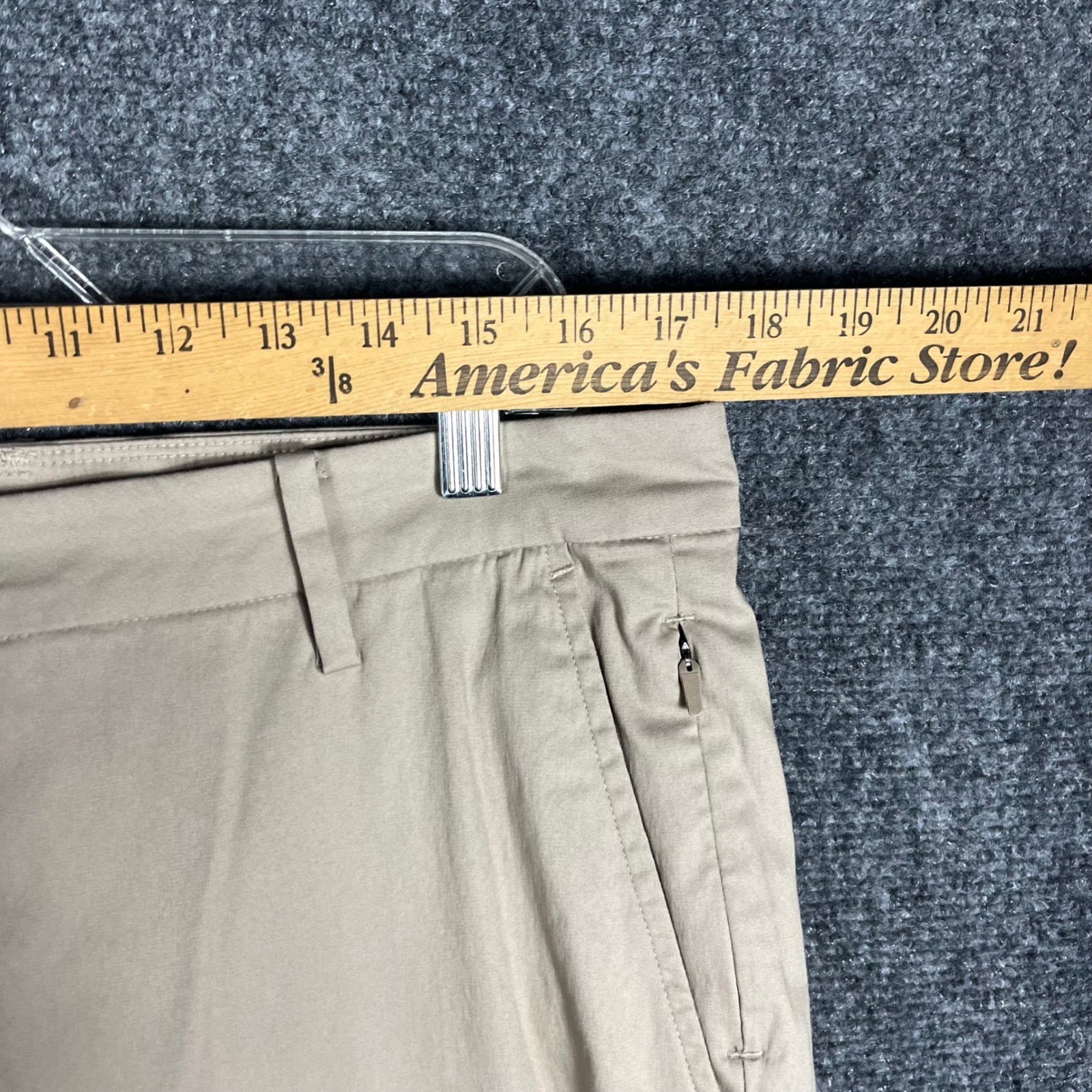 Birddogs Chino Pants Mens 36 Khaki Tan Built-in Liner Stretch Performance