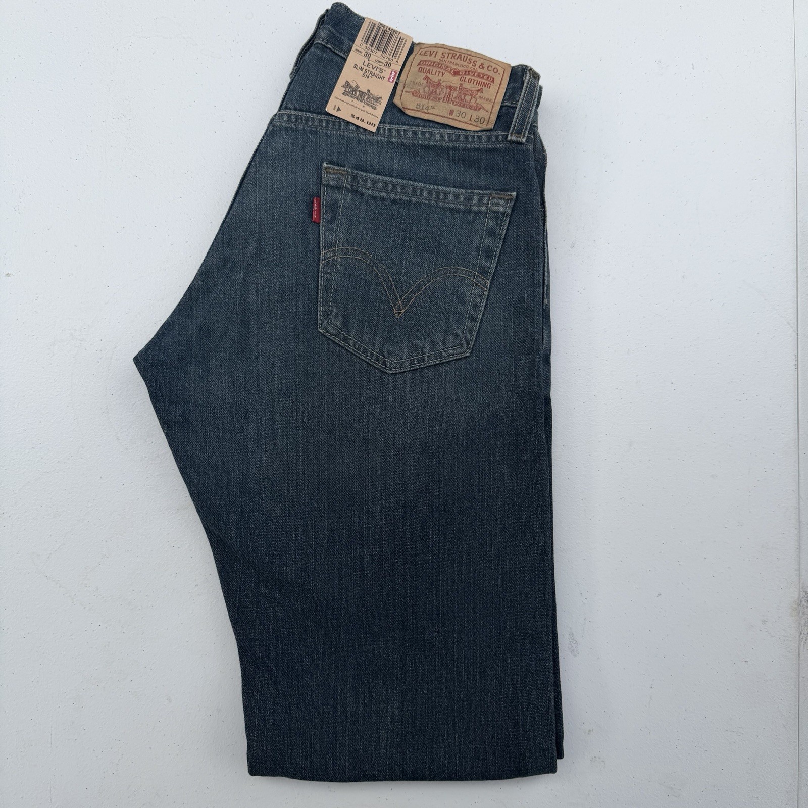 Levi’s Men’s Slim Fit Straight Leg Dark Wash Blue Denim Jeans 5-Pocket NEW