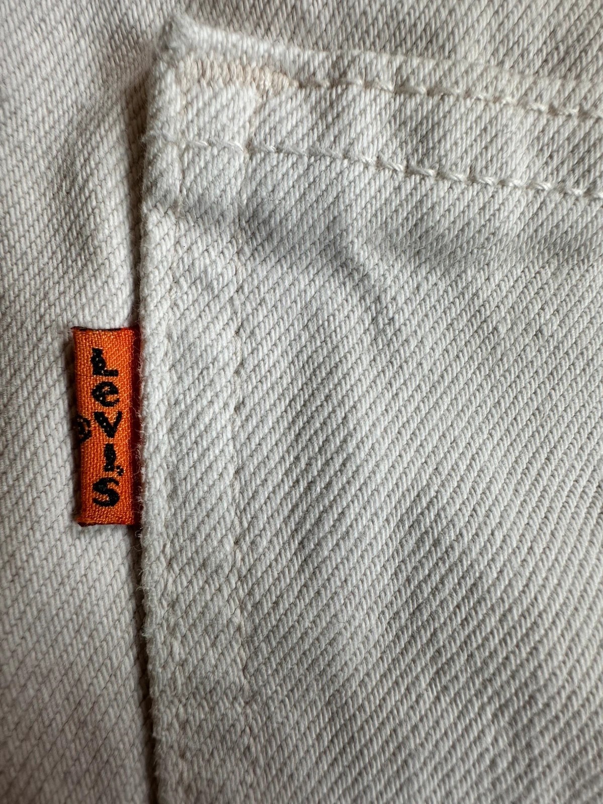 Levi’s 615 Orange Tab White Jeans W30 L30 Vintage 🇮🇹 Made in Italy
