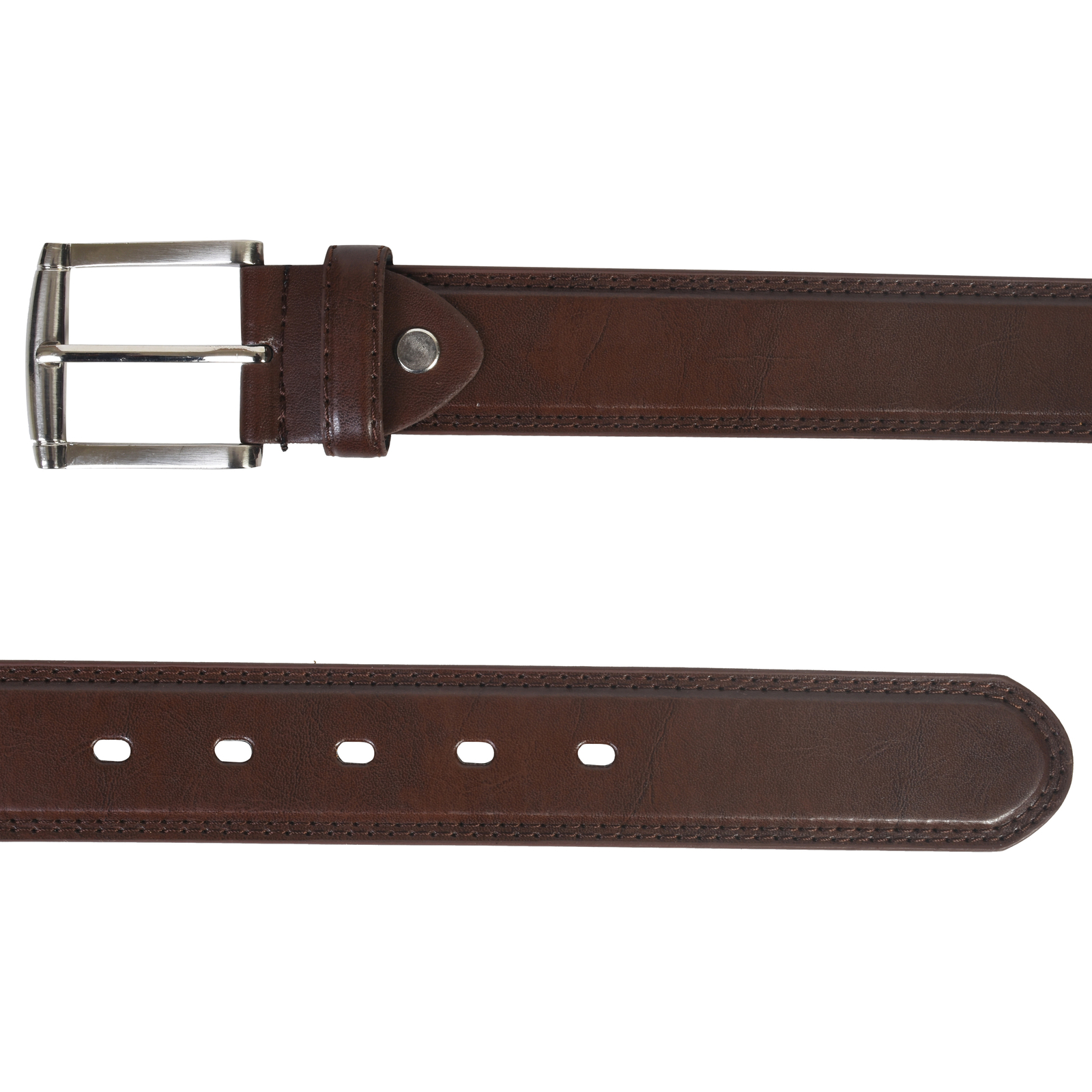 Leatherboss Men Big & Tall Set of 2 all Sizes Stylish Jeans Belt, Black & Brown