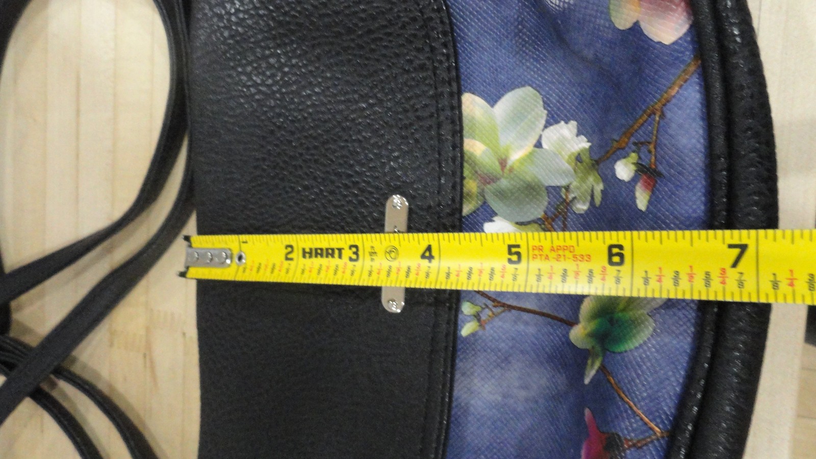 MULTI SAC Blue Floral Crossbody Multi Compartment Purse Bag Adjustable Strap