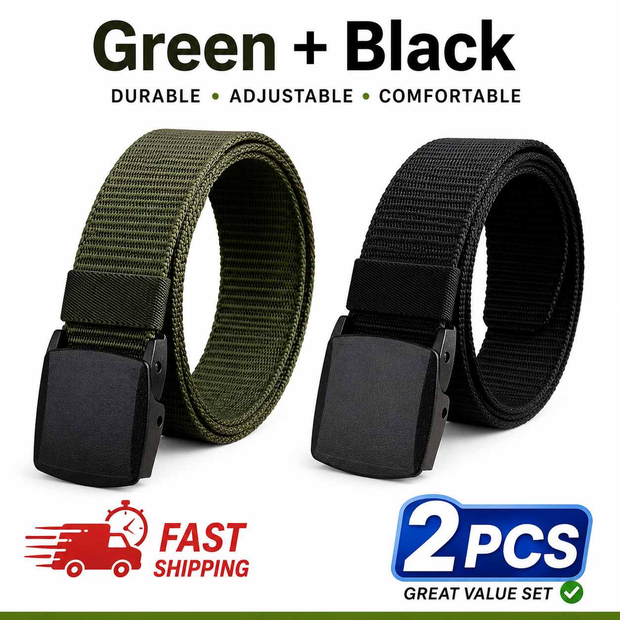 Men Casual Military Tactical Army Adjustable Quick Release Belts Pants Waistband