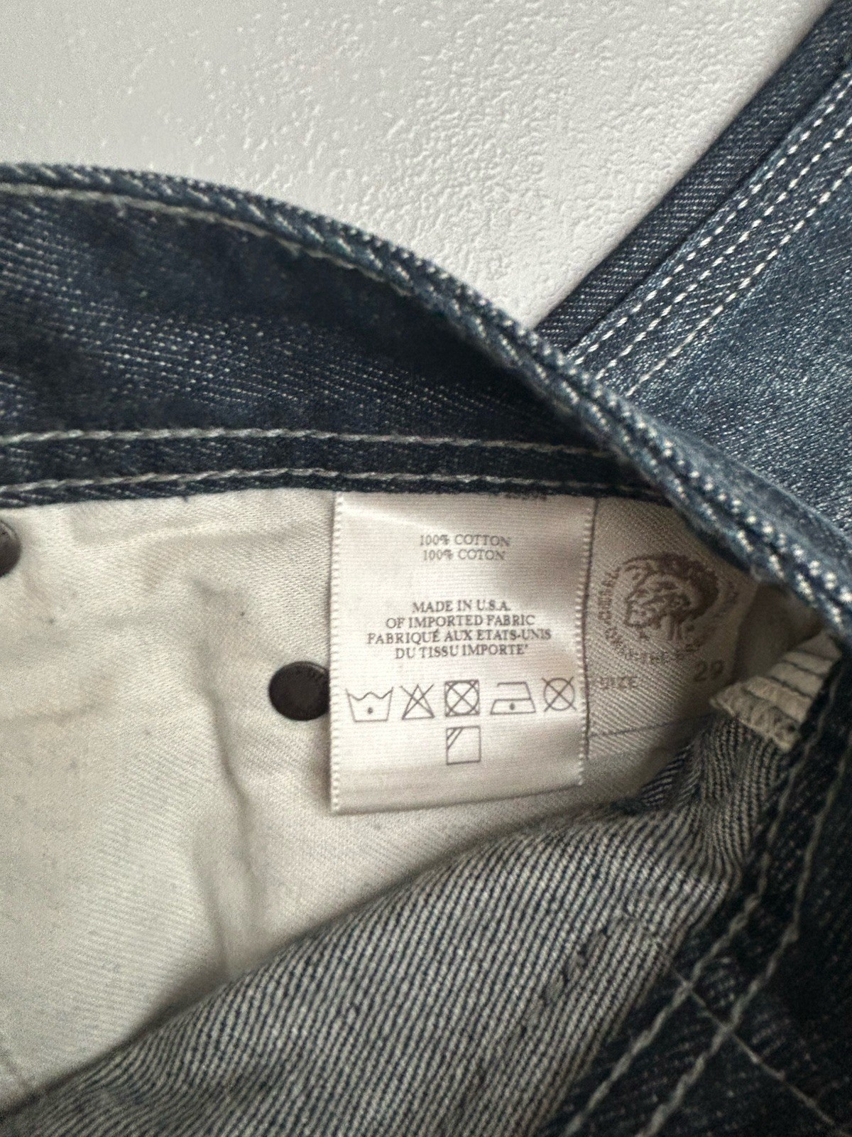 Diesel Mens Thanaz Slim Skinny Medium Wash Denim Low Rise 5-Pocket Made In US