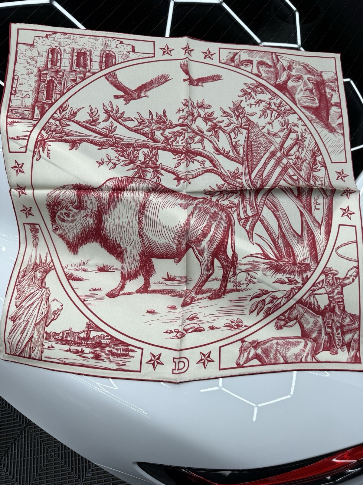 Double D Ranch Scarves Brand New 100% Silk Double Sided Design
