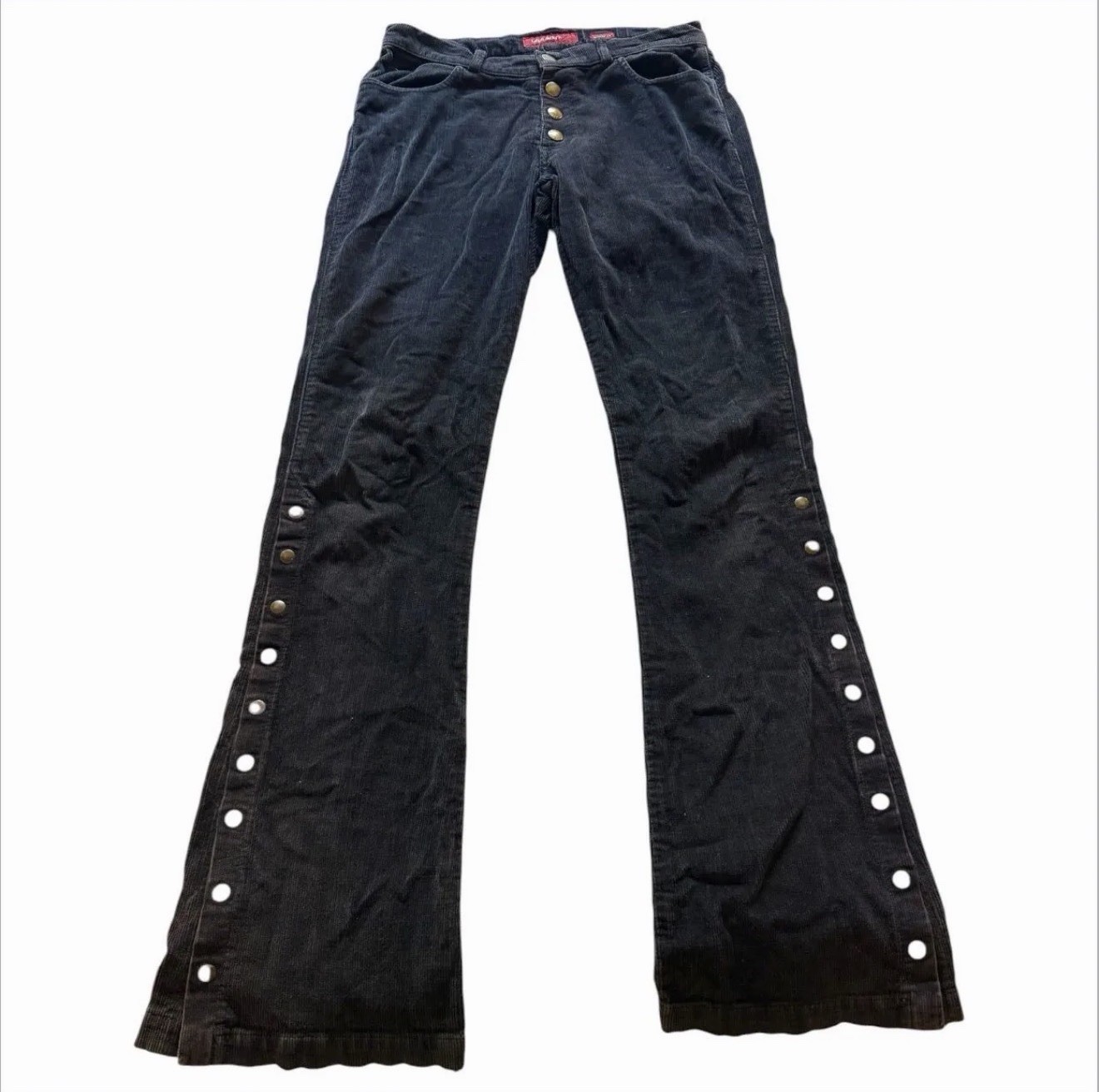 Crazy Vintage Miss Sixty Y2K Cargo Zippered Bootcut Flared Pants Size 27