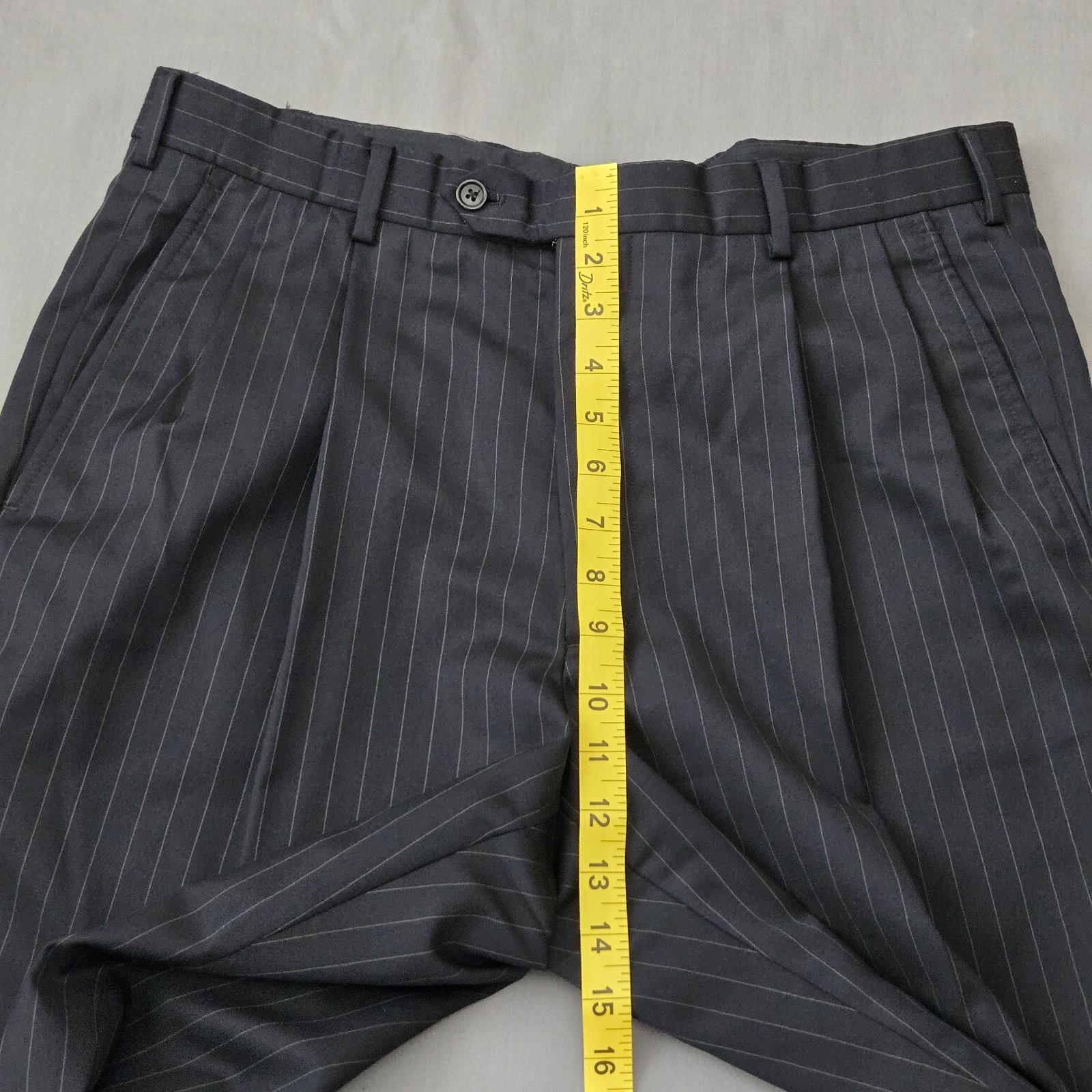 Mens 40R/33Wx32L Brooks Brothers 1818 Madison Midnight Blue Pinstripe Wool Suit