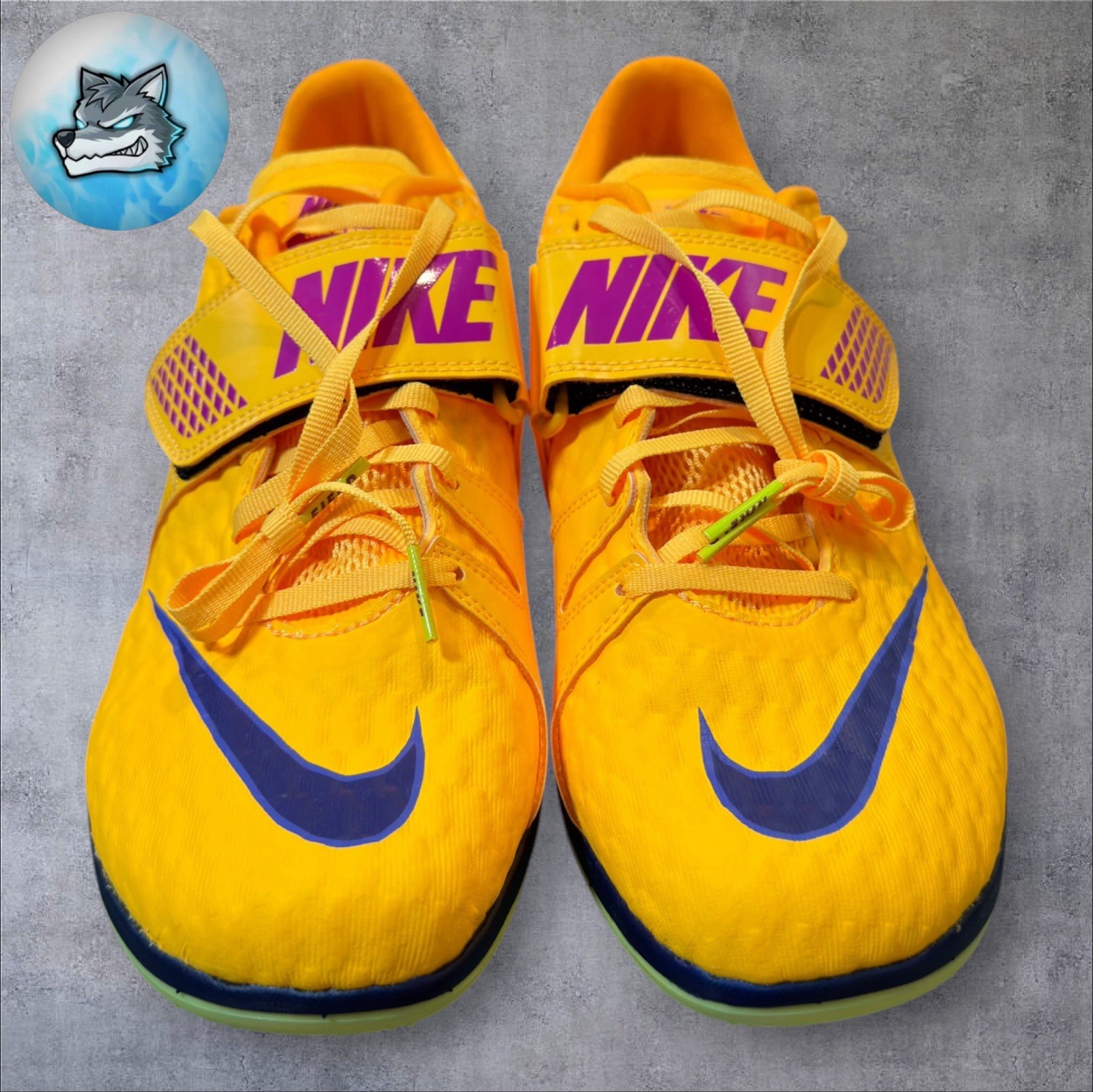 Nike High Jump Elite Track Shoes Citron Pulse Indigo Men’s Size 9 FZ9636-800