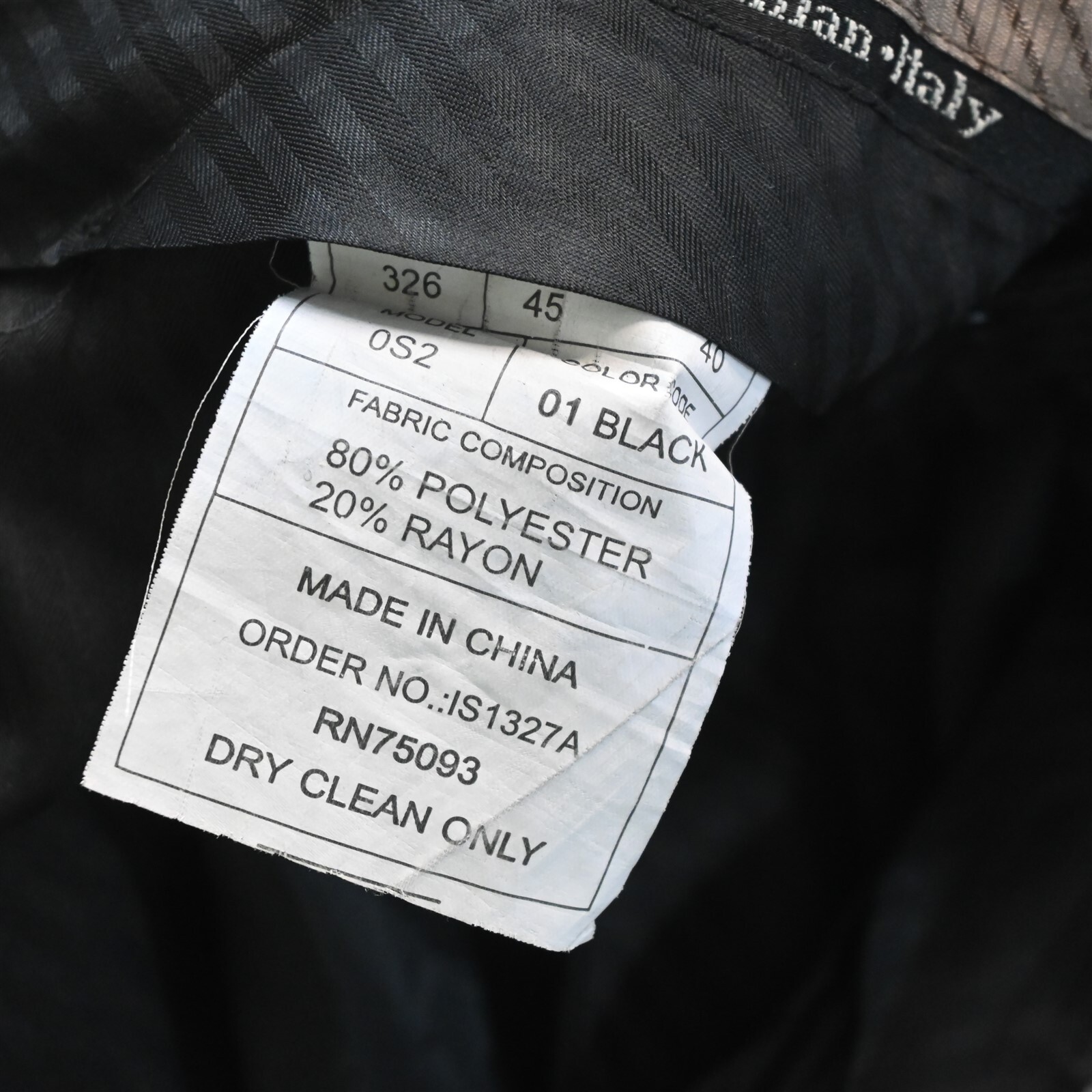 Lineage 50L X-Long 38×30 Black Stripe Mens Jacket Pants Suit