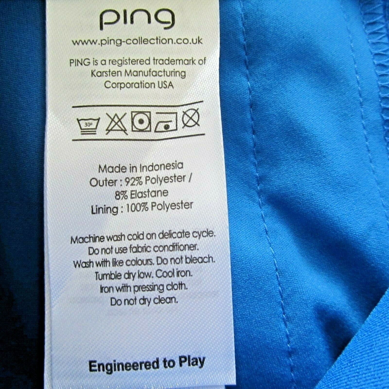 Ping NEW Adele Golf Shorts Snorkel Blue Size 6 9″ Inseam Bermuda Stretch Womens