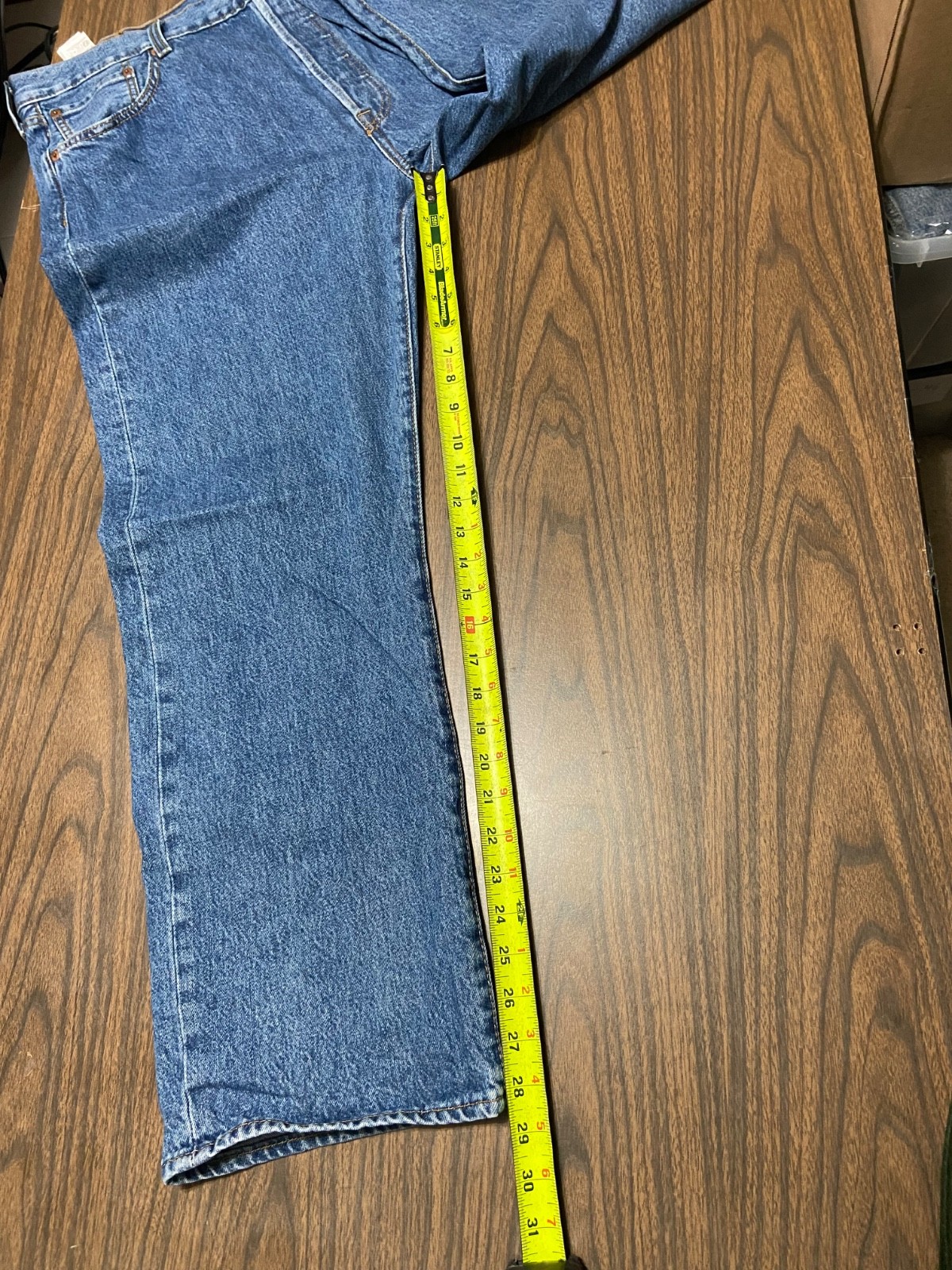 Levis 501 Button Fly Jeans Straight Leg Color Blue 40X30