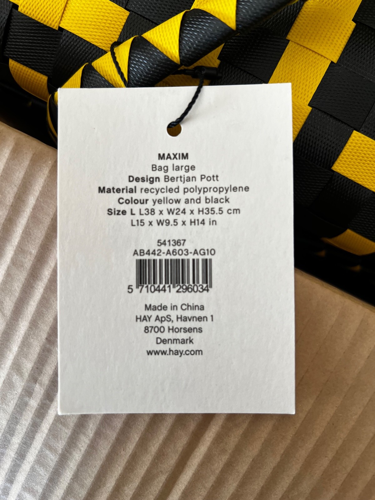 (Lot of 2) HAY Maxim Eco Friendly Large Shopping Bags Bertjan Pott NEW Steelers