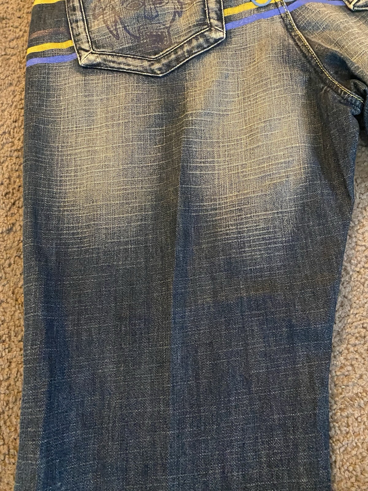 Vintage Y2K AKademics wide Legged Baggy Jeans Size 36 Grudge 90s Hip Hop Style