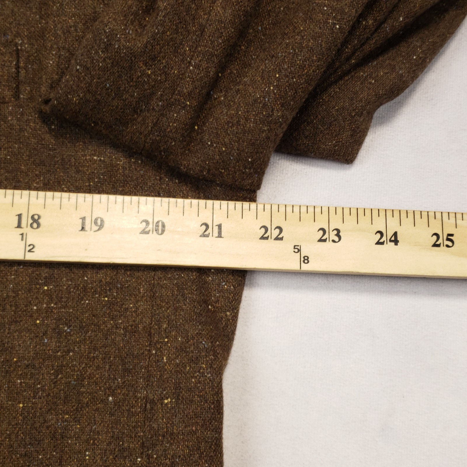 Kroon Sport Coat Mens 40R Wool Cotton Blend Brown Speckled 2 Btn Single Vented
