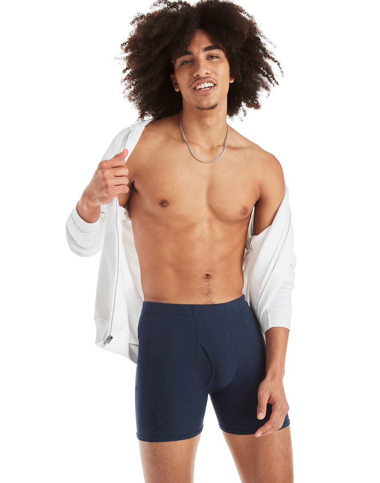 Hanes Men’s FreshIQ Assorted Blues Boxer Briefs w/ ComfortSoft Waistband 10-Pack