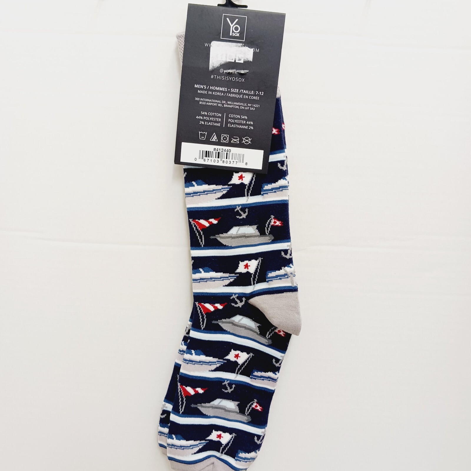 Yo Sox Socks Crew Men Women Yacht Boat Ship Anchor Sailing Nautical Flag Cruise