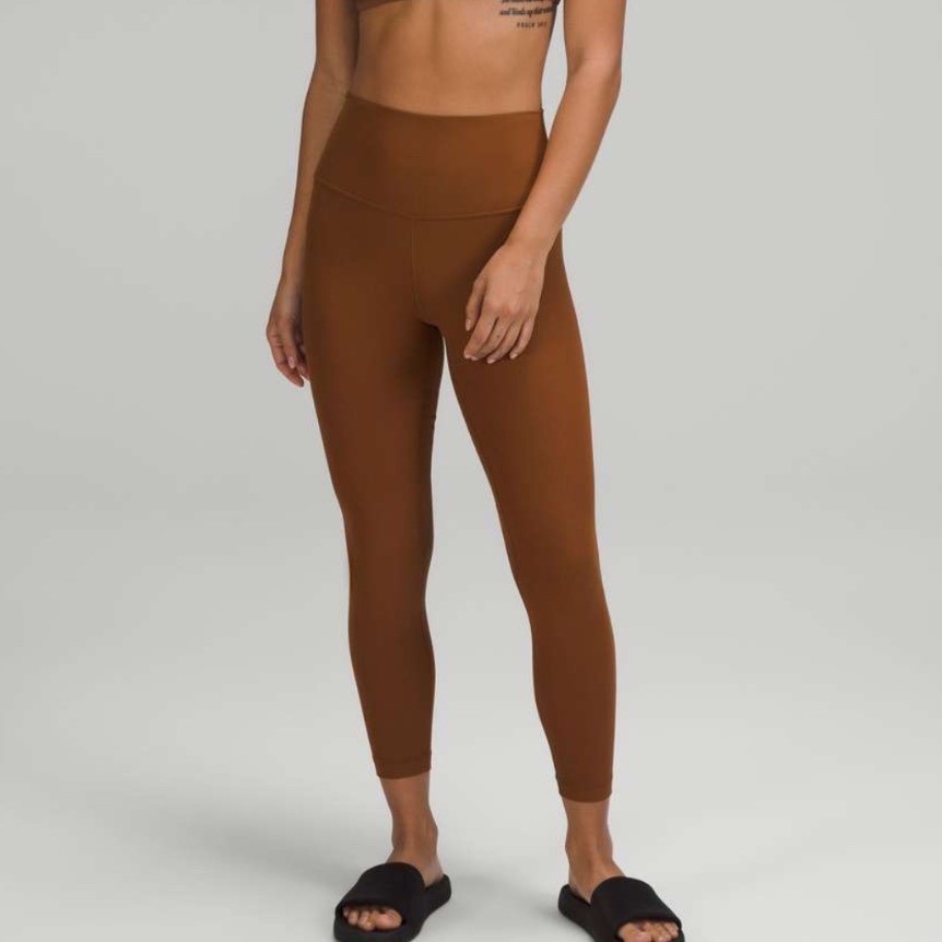 Lululemon Align Ribbed High-Rise Pant 25 Roasted Brown Yoga Leggings size 8