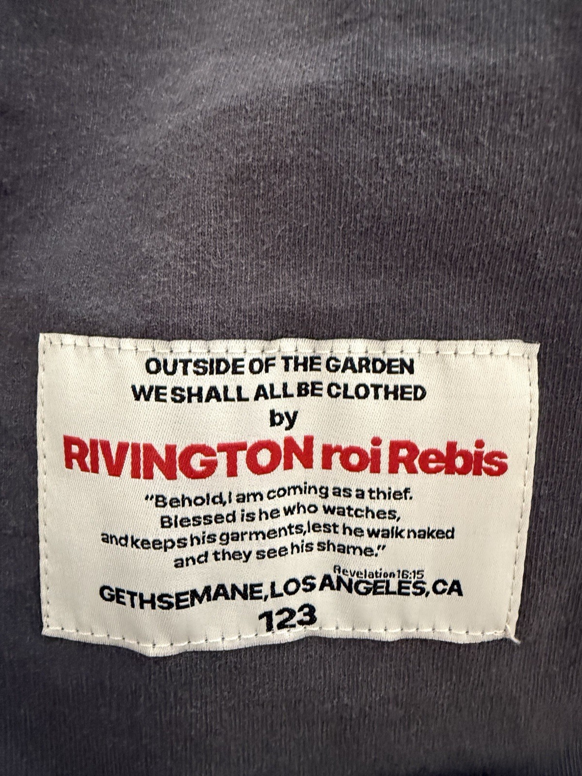Fear of God x RIVINGTON roi Rebis Apocalypse Nunca sleeveless Tee LTD Edition